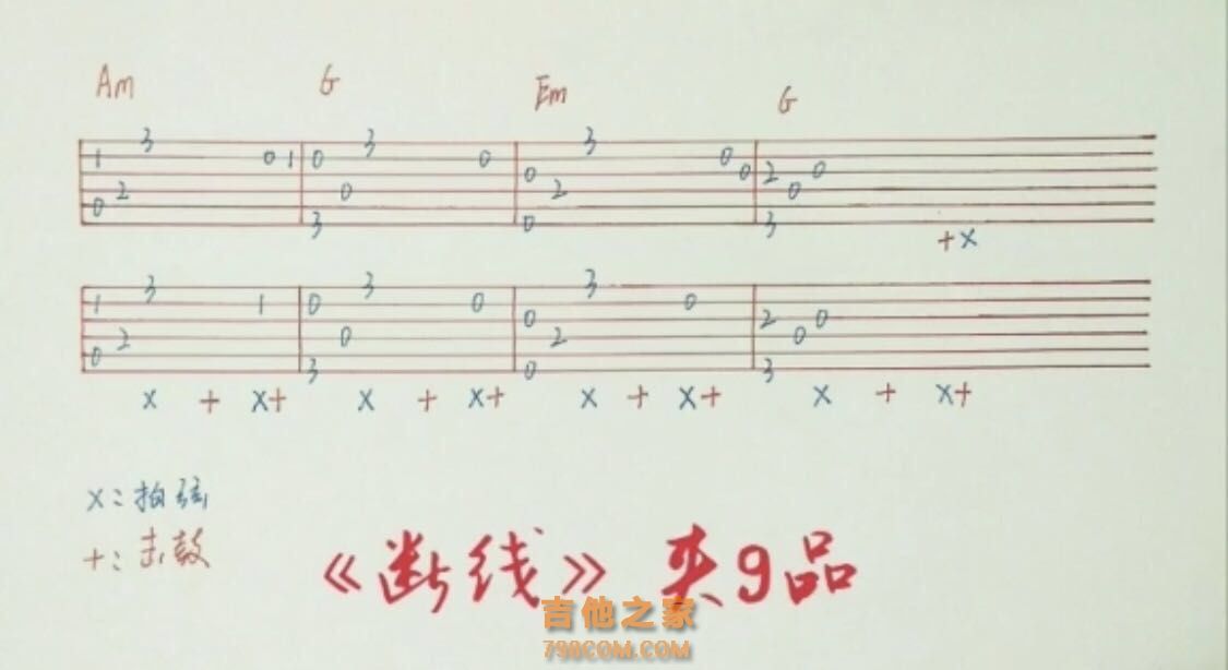 断线抖音热曲shanglilsophy断线吉他谱