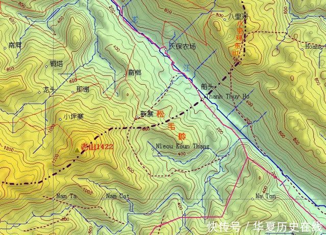 对越自卫反击战老山战区八里河东山各高地区位图