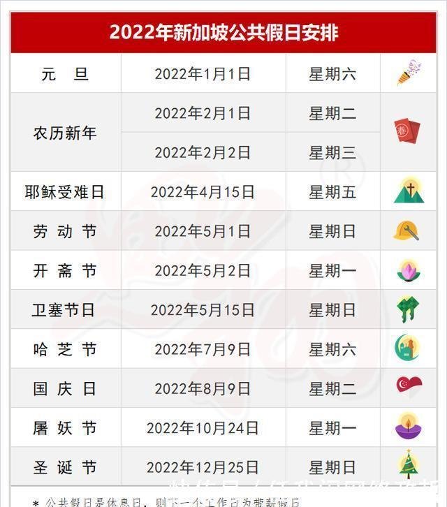 新加坡2022年公共假日出炉 国人可享五个长周末 快资讯