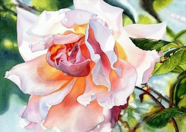 花与光的碰撞 她画的超写实水彩花卉 美到窒息 快资讯