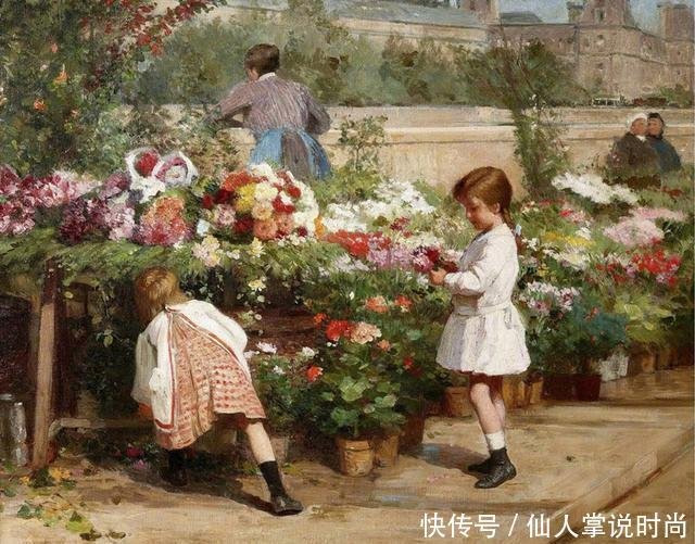 油画的艺术表现 法国画家用油画作品展现100年前的巴黎热闹花市 快资讯 油画的艺术表现 法国画家用油画作品展现100年前的巴黎热闹花市 快资讯