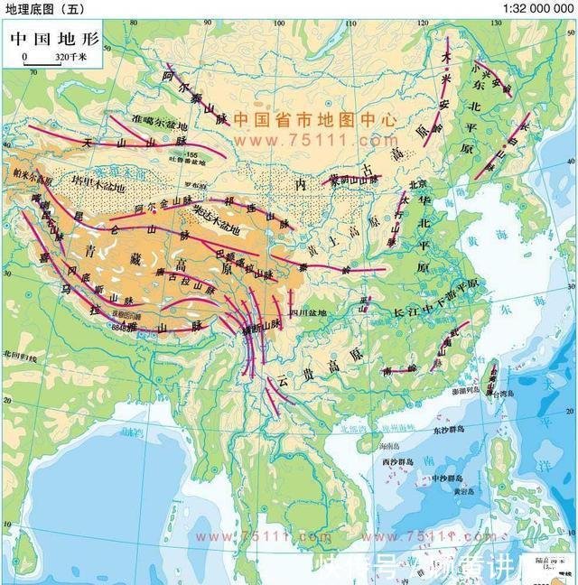 中国主要山脉分布图 看看那些被山包围的省16座至关重要的山脉 快资讯