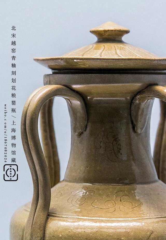中国南宋越州窯影青貼塑人物紋魂瓶 中国南宋越州窯影青貼塑人物紋魂瓶