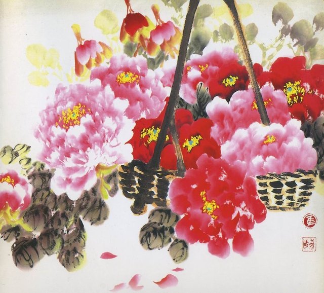 中国画写意牡丹花图片 快资讯