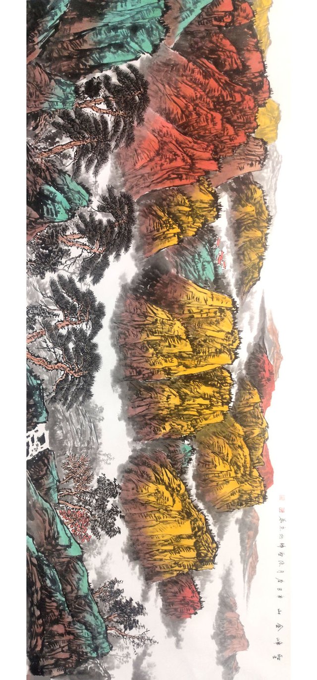 圣峰金山系列 当代山水画名家 张圣锋 快资讯 圣峰金山系列 当代山水画名家 张圣锋 快资讯
