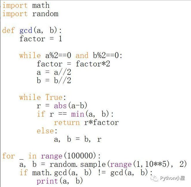 Python使用更相减损术计算两个整数的最大公约数 快资讯