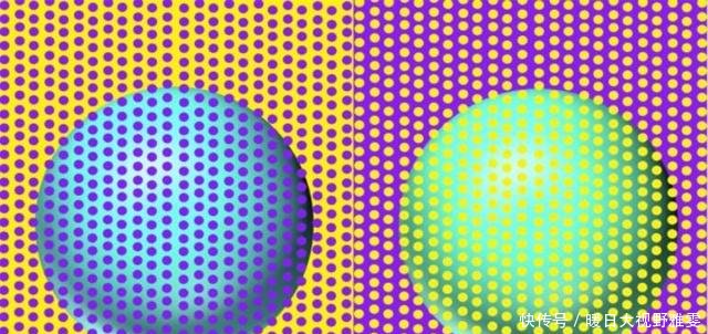 日本twitter热传的一张视觉错觉图 这两个球原来是一样的颜色 快资讯