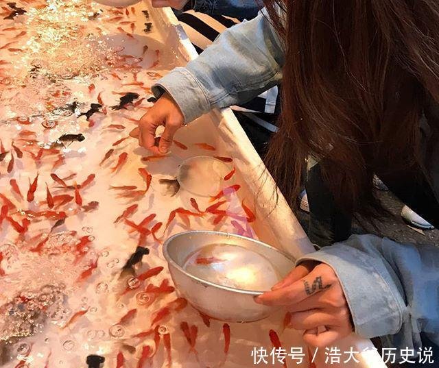 天后蔡依林可爱的一面 和小朋友一样在夜市捞金鱼 快资讯