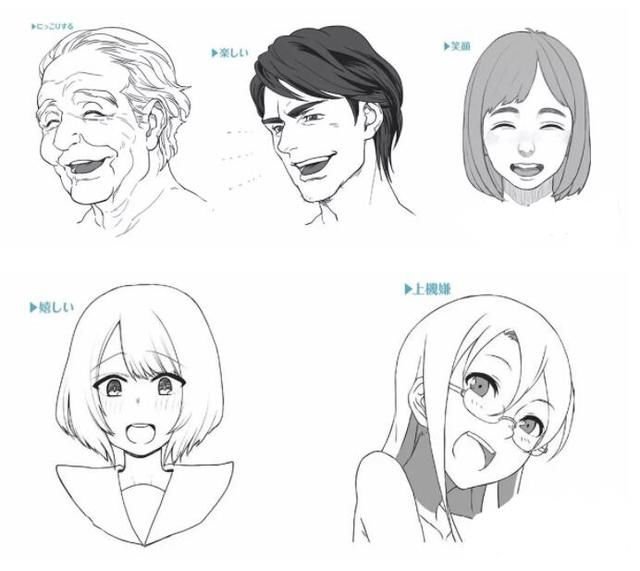 推荐 人物表情怎么画 漫画中喜悦表情的画法教程 快资讯