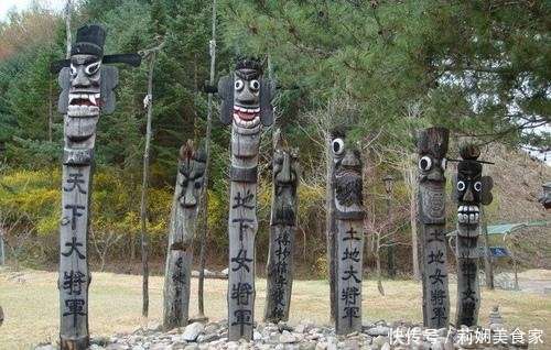 レア O○朝鮮○将軍標○天下大将軍○地下女将軍○一刀彫○木彫○農民