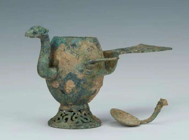 爵 温酒器 銅製 金箔 中国古代美術 青銅爵