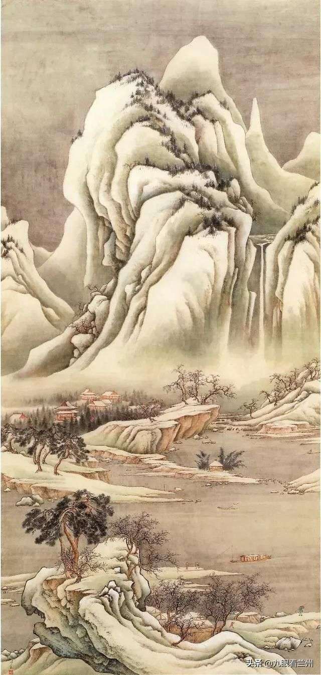 張大千国画“竹林七賢”骨董山水画 張大千国画“竹林七賢”骨董山水画