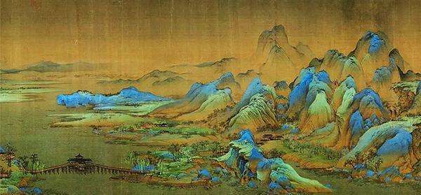 千里江山图 巻物 7米长的《千里江山图》丝绸画卷开售！高清原画复刻，故宫出品！_