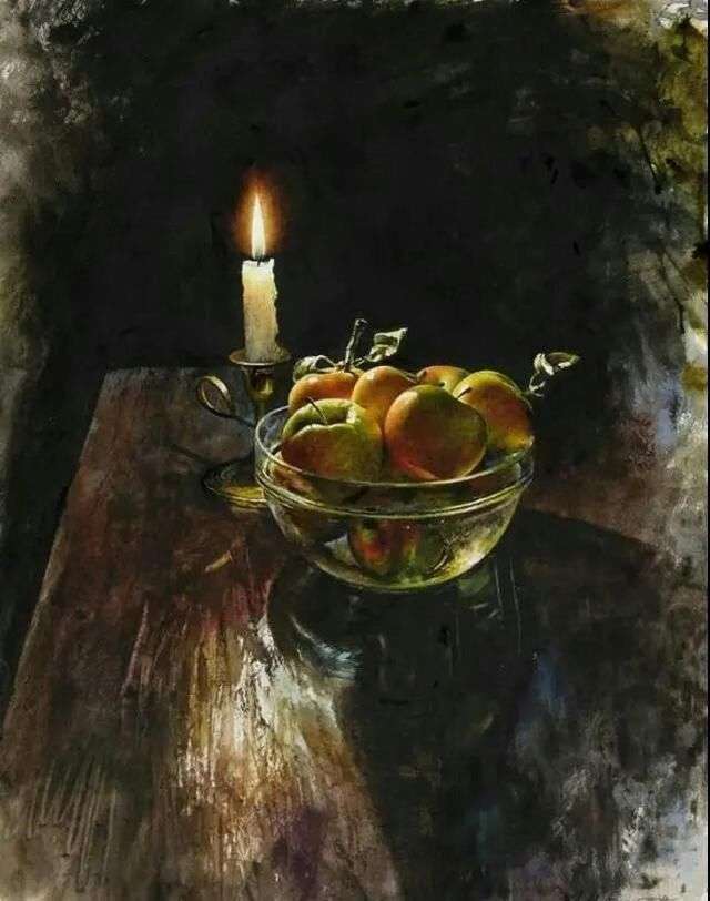 厚重如油画表现力强憾的写实静物水彩画- 快资讯