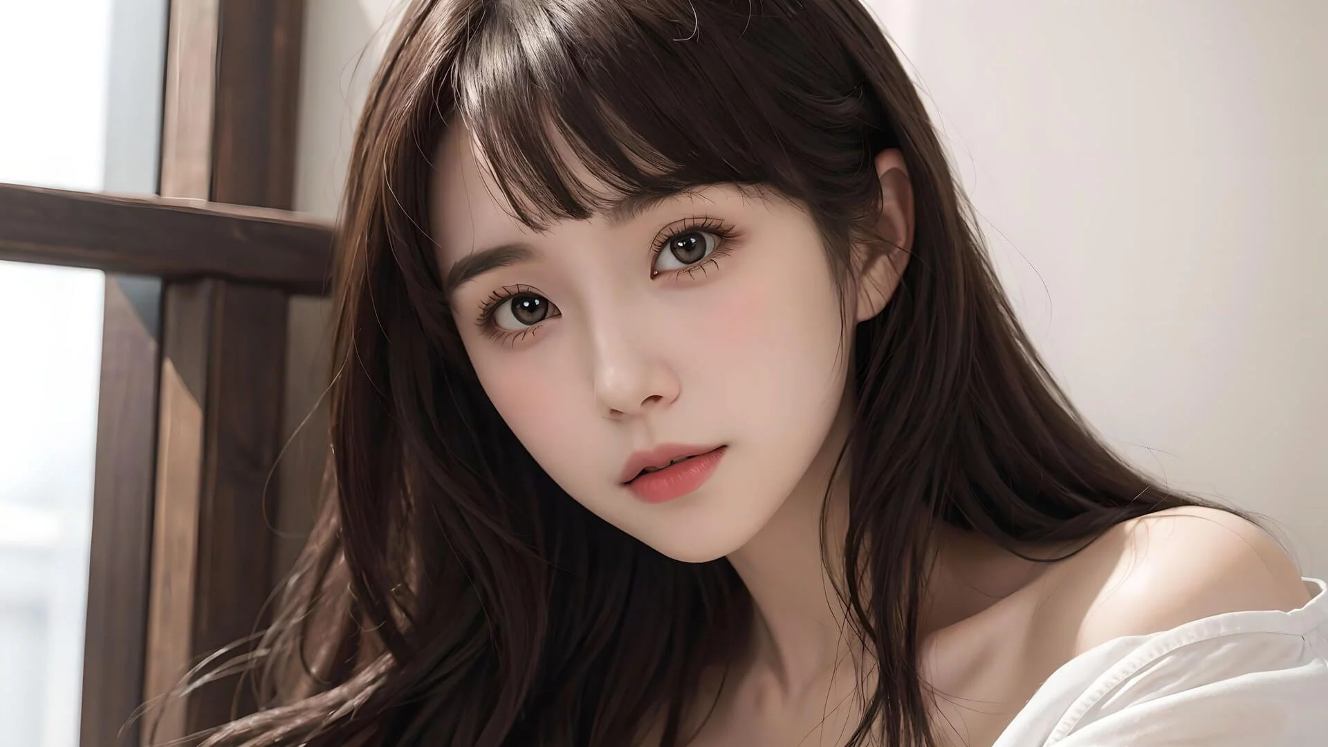 長(zhǎng)發(fā)美女壁紙