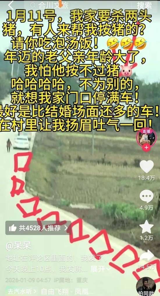 重庆女生因“摇人按猪”走红