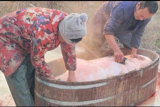 杀猪干塘的习俗