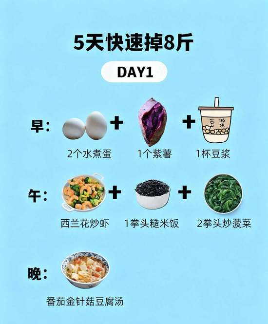 月瘦8斤食谱