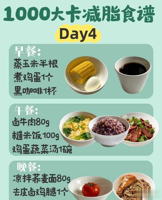 1000大卡减脂食谱