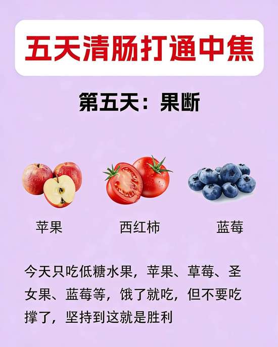 五天清肠食谱