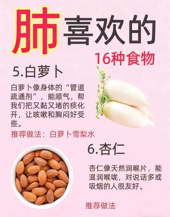 肺部保养十大食物