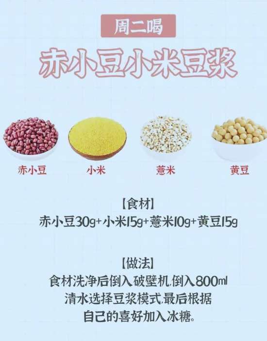 一周不重样的豆浆搭配