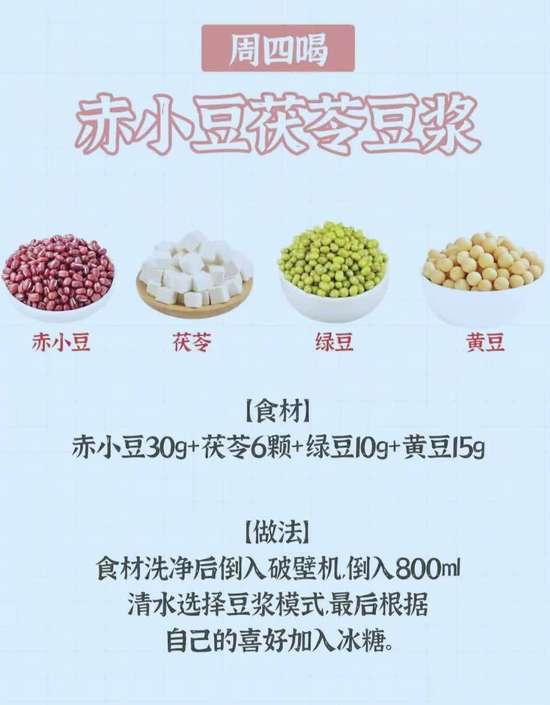 一周不重样的豆浆搭配