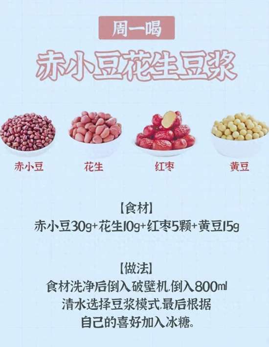 一周不重样的豆浆搭配