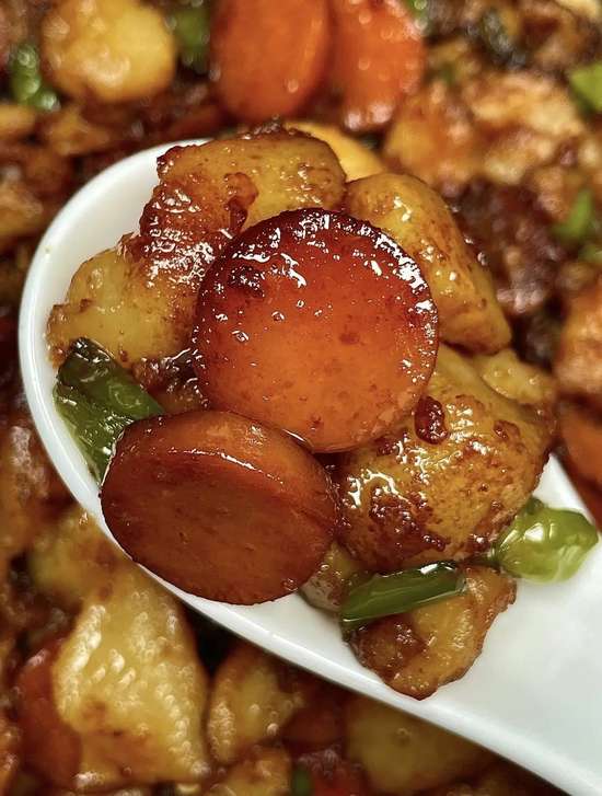 青椒土豆火腿怎么做