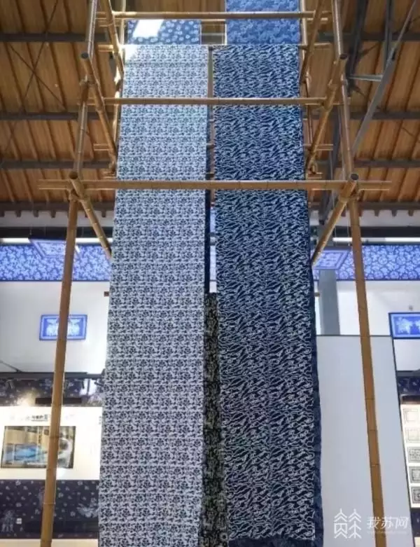 Graefate transformed into the blue -printed cloth art museum Nantong national ＂non -heritage＂ inheritor in Suzhou Dajian to broadcast articles
