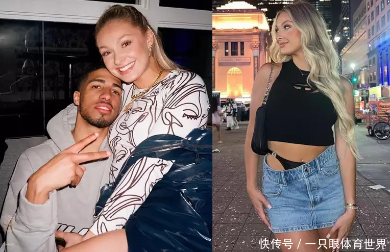 南宫体育：人生赢家！哈利伯顿抱奖杯与女友合影，NBA新晋花魁，肤白貌美播报文章 南宫博彩资讯 第6张