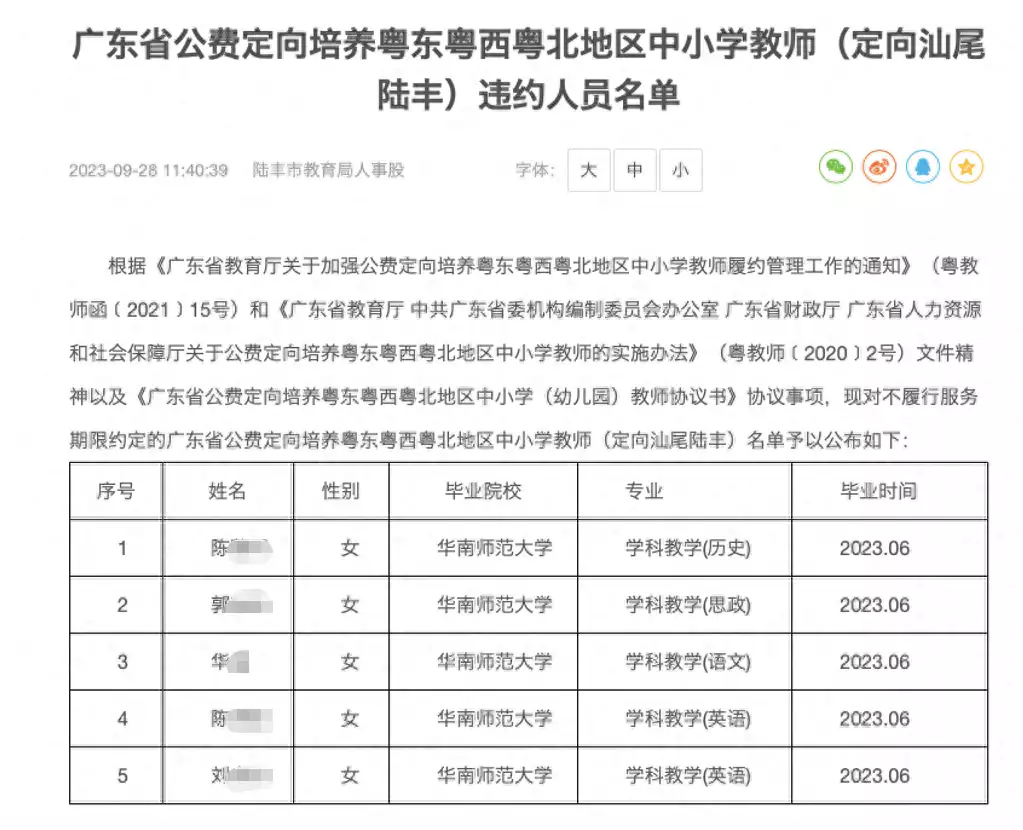 毁约的师范生 该增加惩罚性赔偿吗？（师范违约金怎么算）