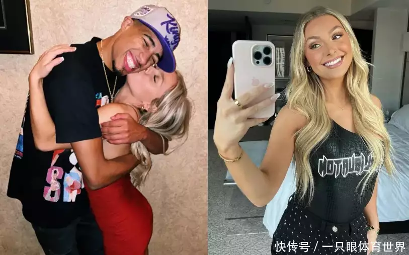 南宫体育：人生赢家！哈利伯顿抱奖杯与女友合影，NBA新晋花魁，肤白貌美播报文章 南宫博彩资讯 第5张