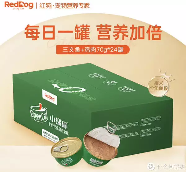 红狗（RedDog）小绿罐猫罐头——为您的萌宠夏日带来清凉美味