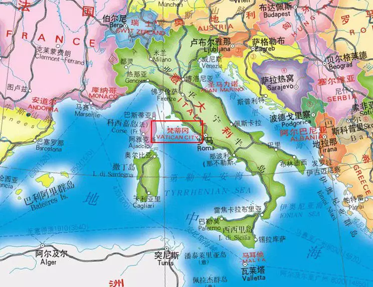 梵蒂冈人口及国土面积（梵蒂冈人口及国土面积地图） 第5张