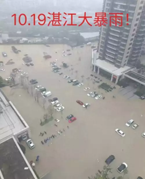 广东湛江暴雨致部分路段车泡水（湛江霞山暴雨事件） 第2张