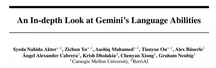 CMU 最新研究：Gemini 综合不敌 ChatGPT，谷歌还需努力好家伙，张若昀《鸣龙少年》首播差评一片，观众差评理由出奇一致