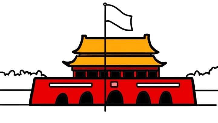 简笔画教程:画一幅天安门,致敬祖国_【快资讯】