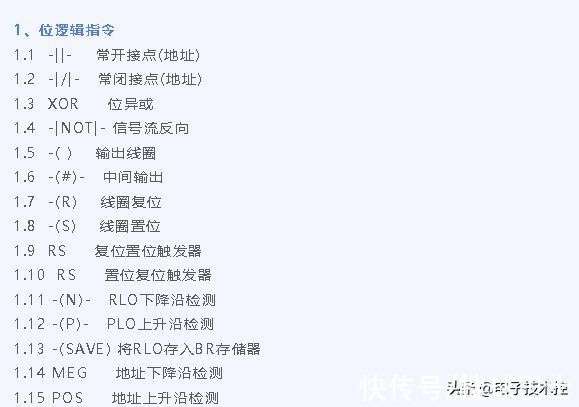 西门子、三菱PLC编程指令大全_【快资讯】