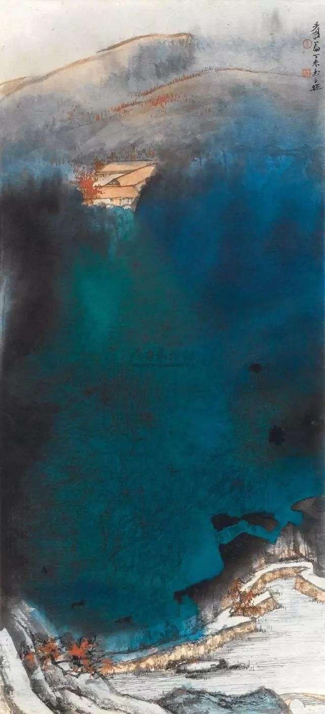 张大千泼墨泼彩山水画过程详讲,探析大师绘画步骤_【快资讯】