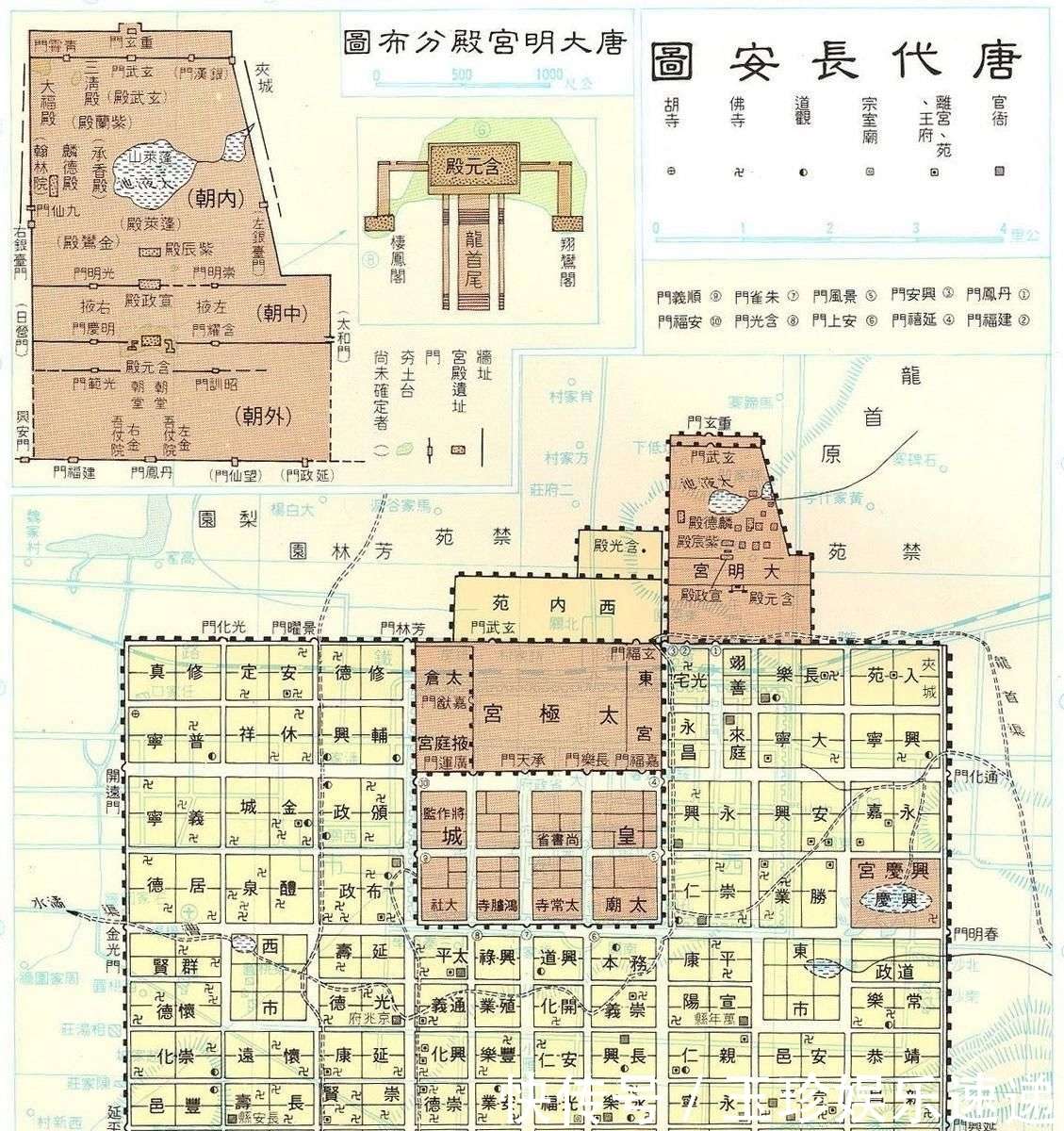 汉代长安地图高清全图-历史地图网