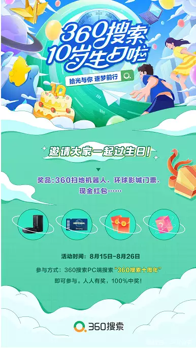 360搜索开启“拾光与你逐梦前行”十周年庆活动，丰厚奖品等你领张子枫未修生图流出，被网友公开批评：她的胸碍了谁的“意淫梦”？