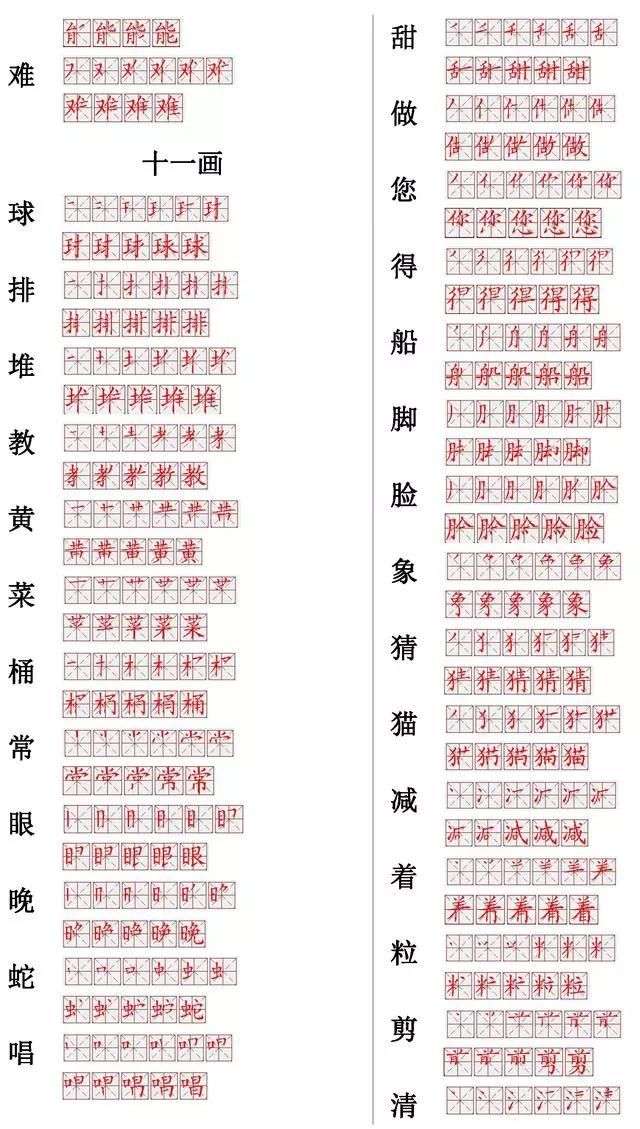 小学常用560个汉字笔画笔顺表,收藏起来给孩子练习!可打印!_【快资讯】