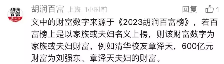 章泽天登胡润财富榜：净资产600亿（章泽天的财富） 第5张