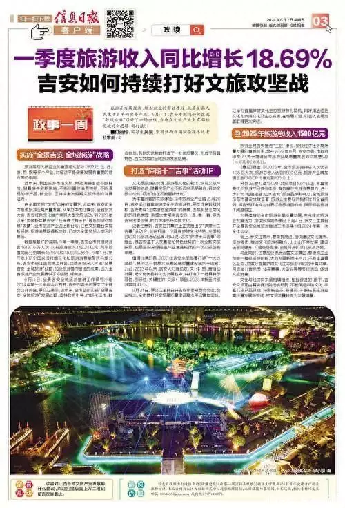 打好文旅攻坚战！吉安：到2025年旅游总收入1500亿元德云社演员拍照喜欢用美颜，岳云鹏的PS很“过分”，张鹤伦是真白（最新旅游资讯）吉安市文化旅游局局长，