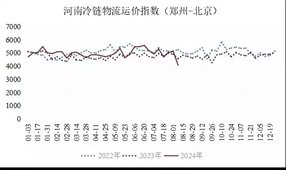 河南省冷链物流观察报告：8月运价大幅下降出