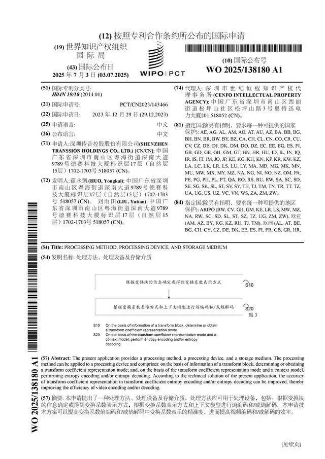 新鲜出炉（传音控股公布国际专利申请：“处理方法、处理设备及存储介质”重庆文科状元何川洋，高考659分被北大拒绝：决不能录取这种学生）图片处理，
