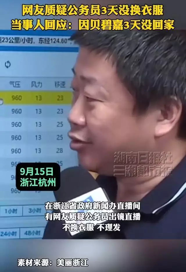 官员3天穿同一件衣服出镜，被指有损公务员形象！本人笑着道歉：台风登陆工作忙碌，准备不到位为拍戏“给真猫下药”？电视剧组被指虐待动物