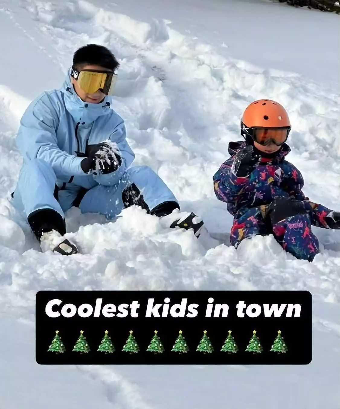 何猷君夫婦帶娃滑雪！奚夢(mèng)瑤抱女兒合照超開(kāi)心，5歲兒子躺雪地！播報(bào)文章