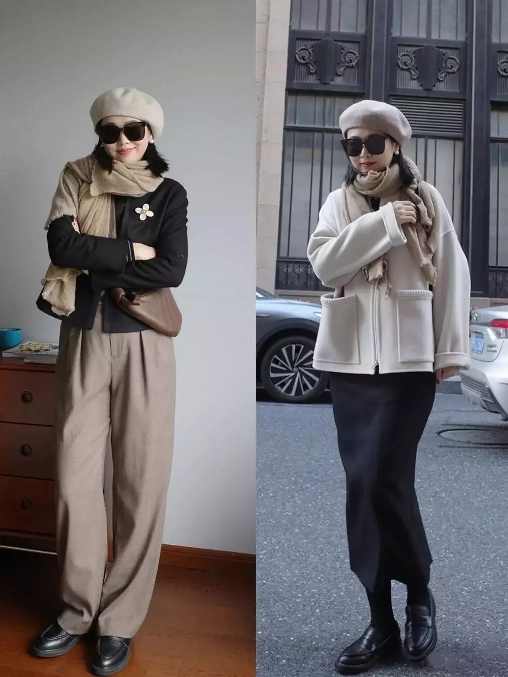 适合中年女性的冬季穿搭,裤子外套都选对,气质简约又高级王心凌机场照释出,豆绿短衫搭配蓝色加绒套装,时尚又可爱 适合中年女性的冬季穿搭,裤子外套都选对,气质简约又高级王心凌机场照释出,豆绿短衫搭配蓝色加绒套装,时尚又可爱